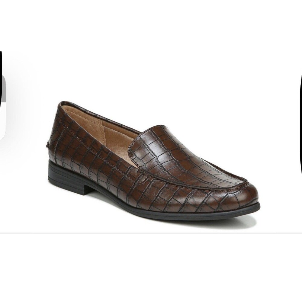 Women's Margot Loafer by LifeStride in Brown Croco Size 7.5 M 17119155316